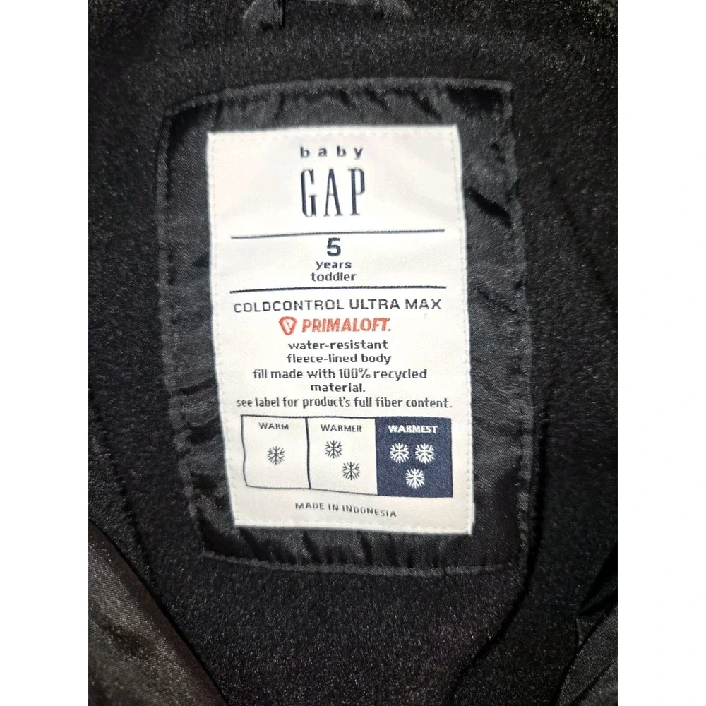 Baby Gap Primaloft Long Black Warmest Jacket‎ coat Girls S (5)